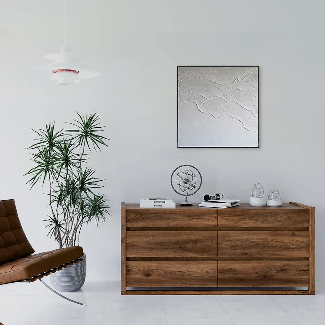 【Beach 80×80cm】石膏風アート